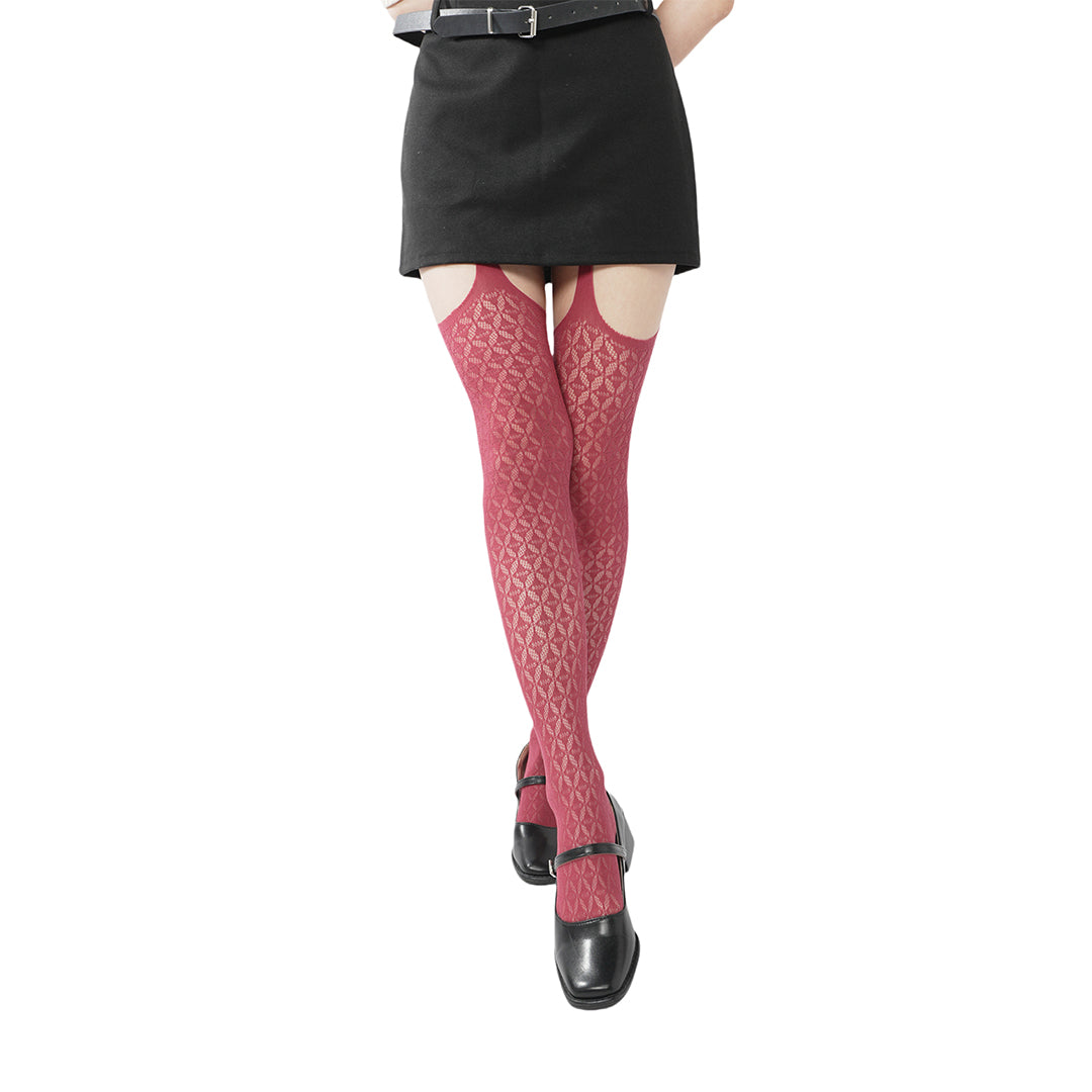 Sensual explosion! "Shine" diamond namesake texture tight elastic garter stockings mesh sexy package