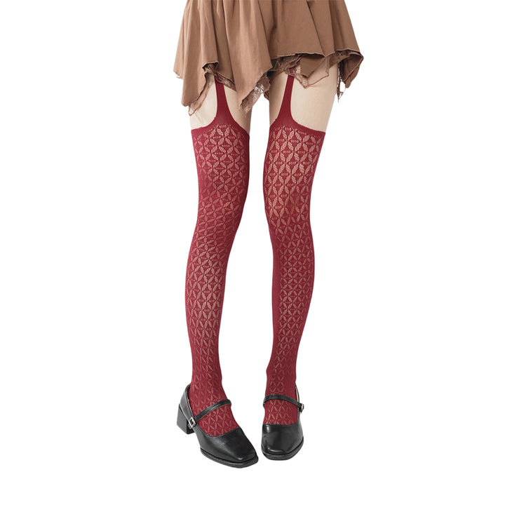 Diamond suspender socks