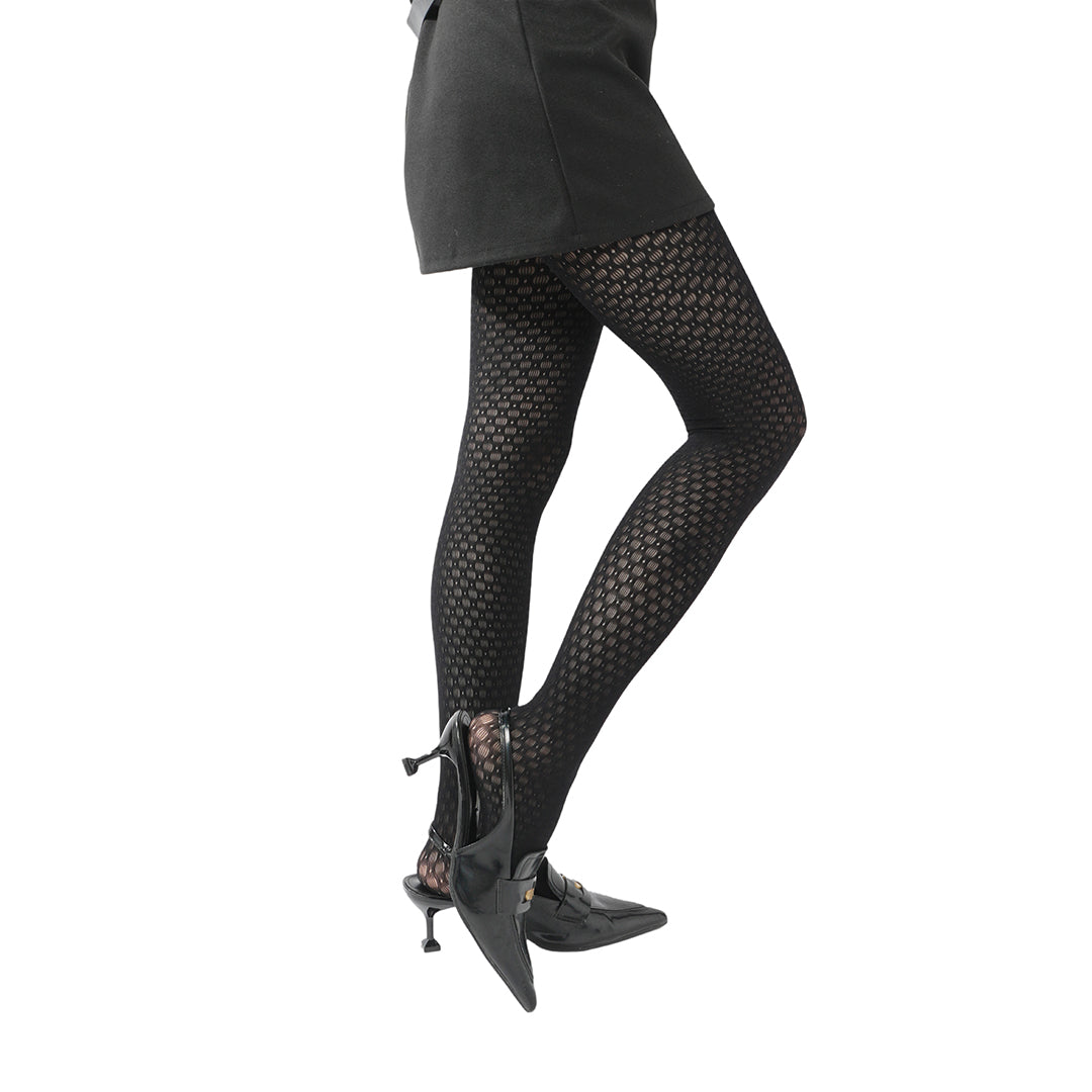 High-end limited edition! "Poison" Snow White's Apple Mesh Black Tights