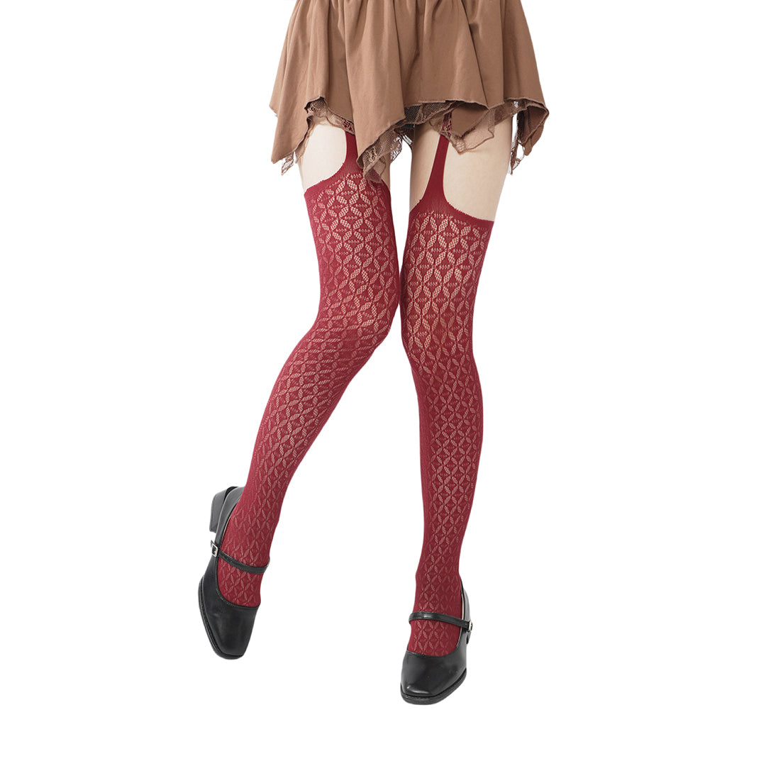 Sensual explosion! "Shine" diamond namesake texture tight elastic garter stockings mesh sexy package