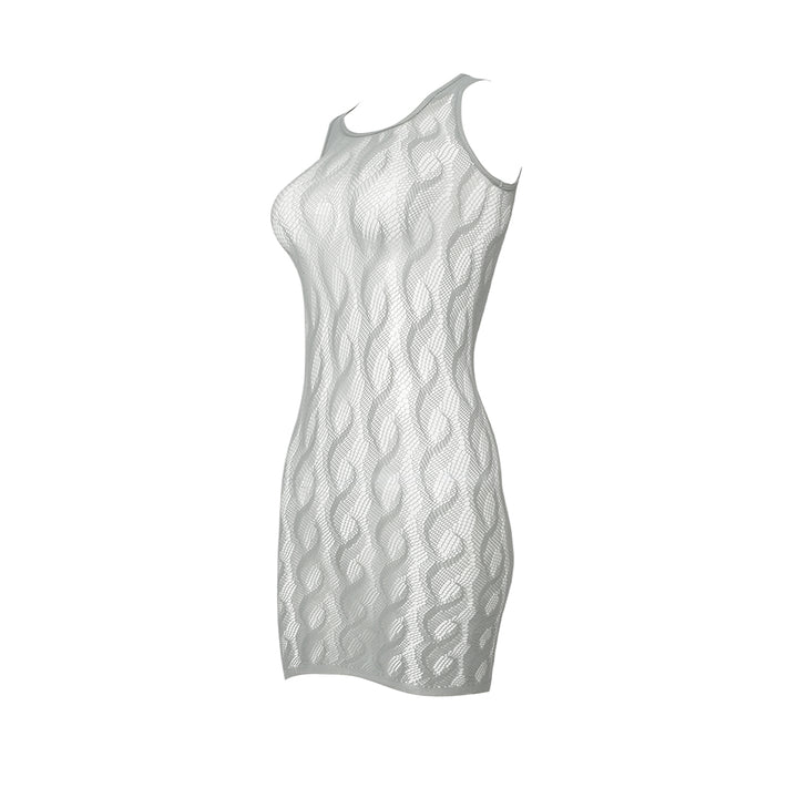 High-end exclusive! "Braid Cable" mesh hollow tight wrap dress fishnet stockings fashionable and sexy