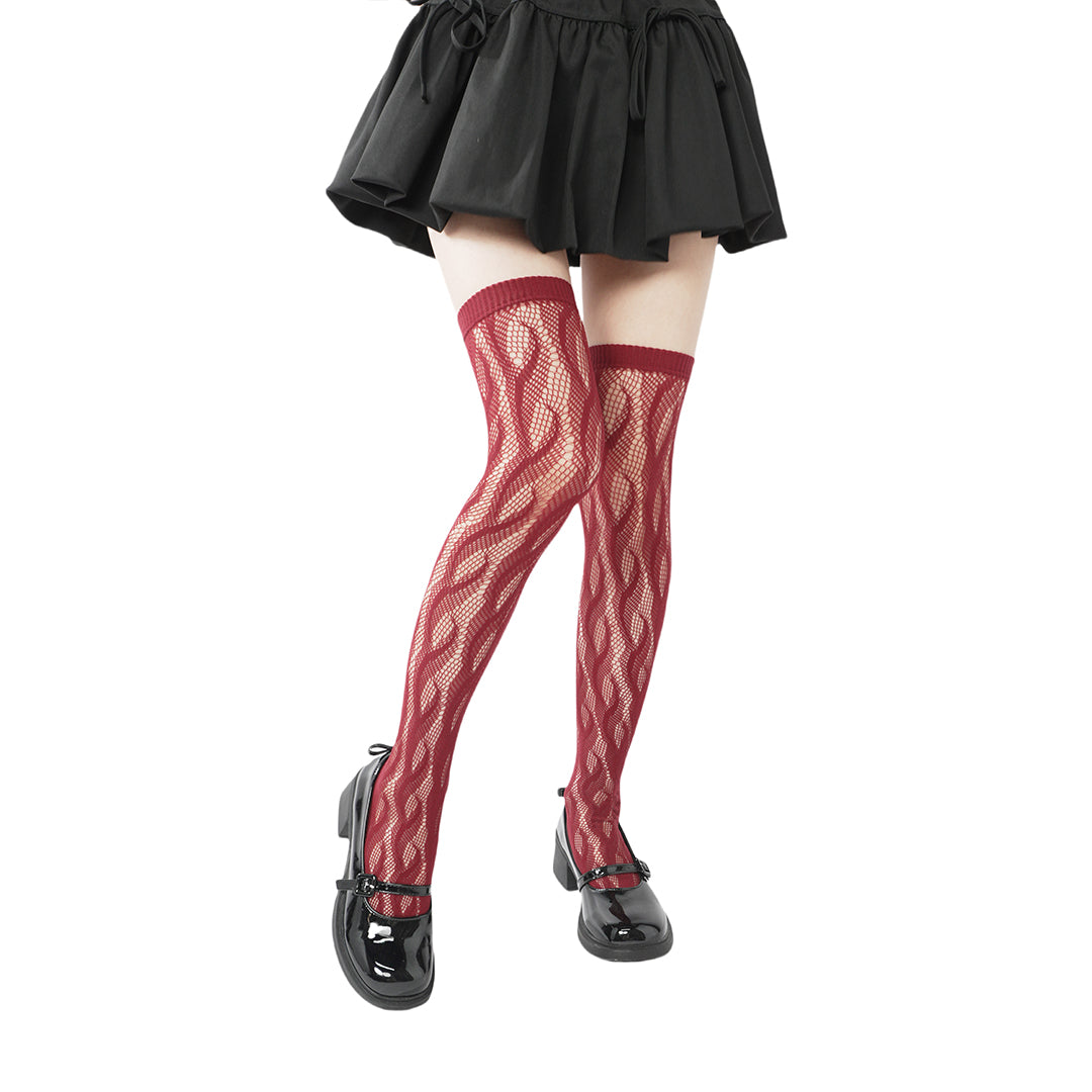 High-end limited edition! "Braid Cable" mesh hollow tights wrapped stockings fishnet stockings fashionable and sexy