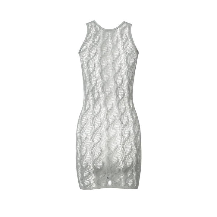 High-end exclusive! "Braid Cable" mesh hollow tight wrap dress fishnet stockings fashionable and sexy