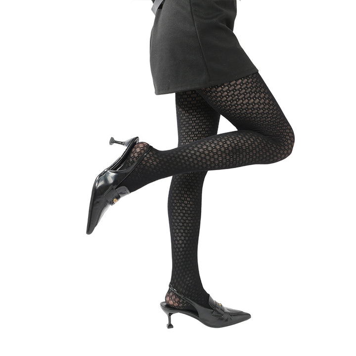 High-end limited edition! "Poison" Snow White's Apple Mesh Black Tights