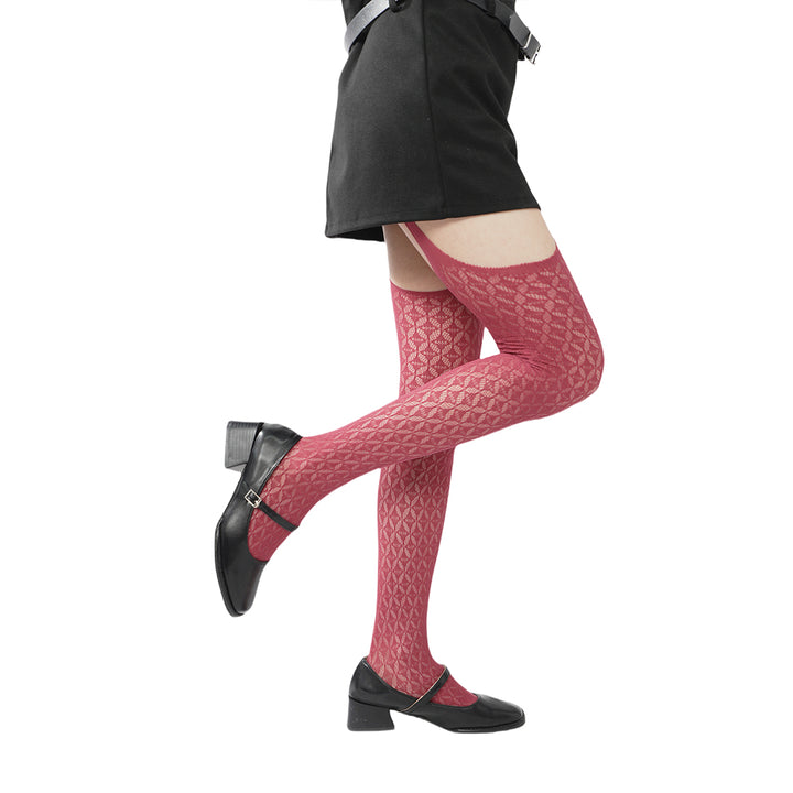 Sensual explosion! "Shine" diamond namesake texture tight elastic garter stockings mesh sexy package