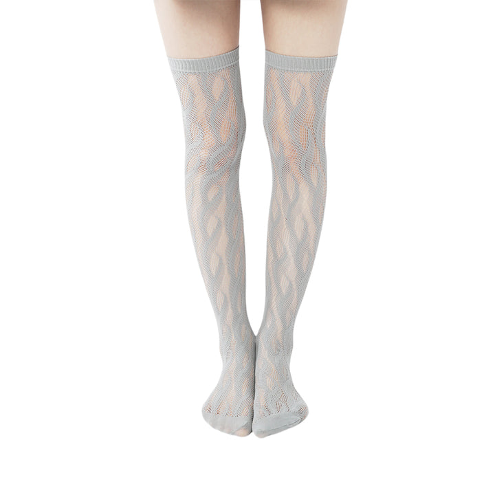 High-end limited edition! "Braid Cable" mesh hollow tights wrapped stockings fishnet stockings fashionable and sexy