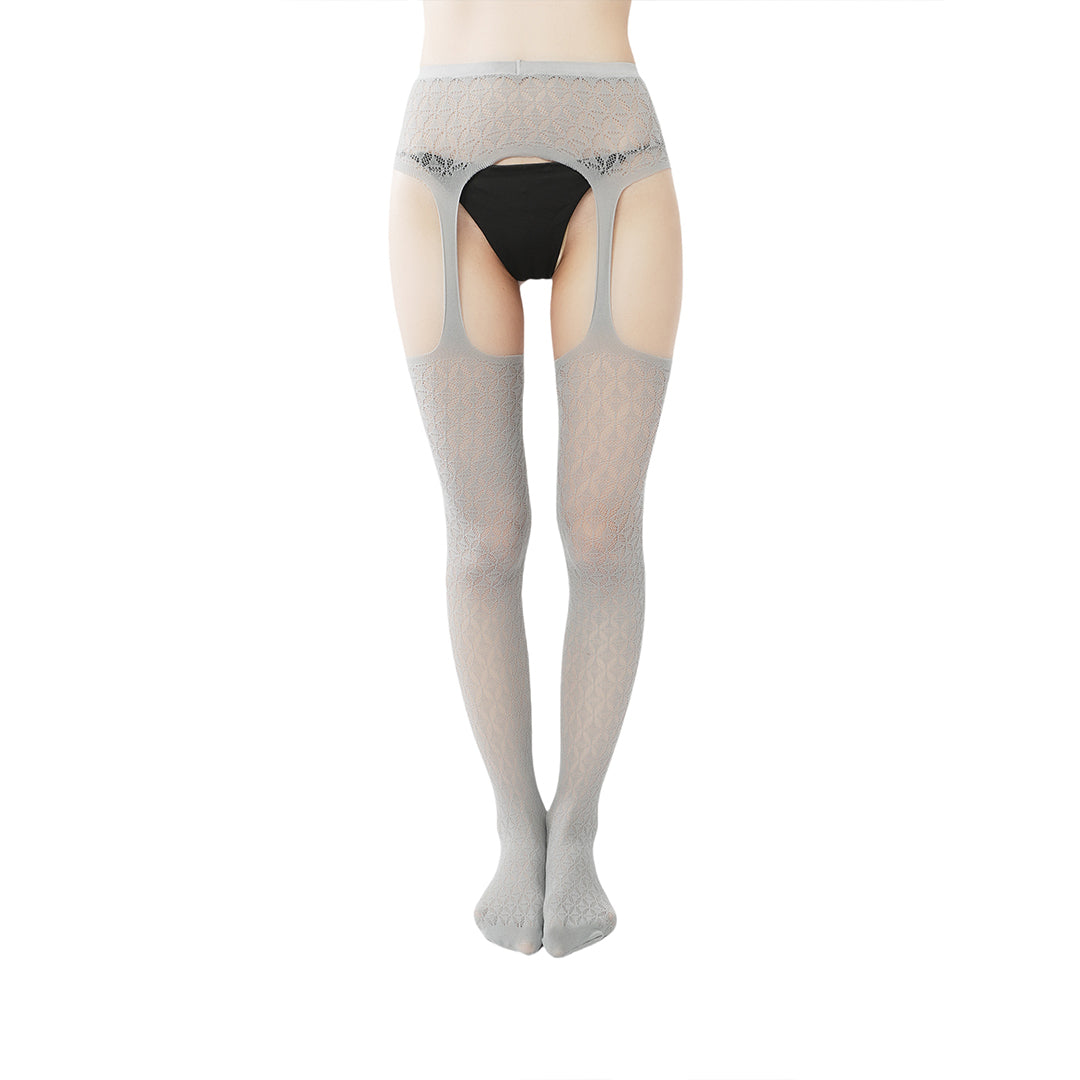 Sensual explosion! "Shine" diamond namesake texture tight elastic garter stockings mesh sexy package