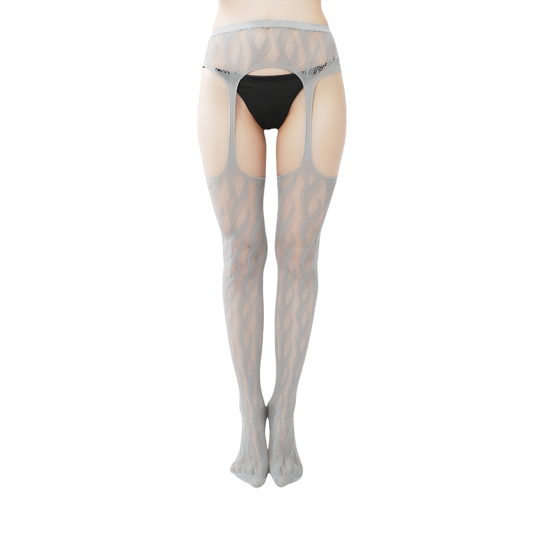 High-end limited edition"Braid Cable" four-sided hollow sexy pure Braid Cable mesh black fishnet stockings