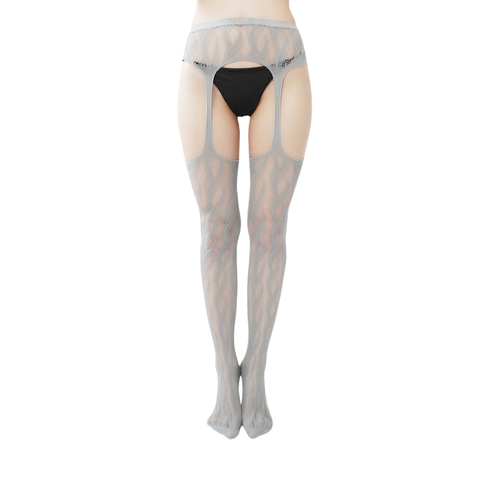 High-end limited edition"Braid Cable" four-sided hollow sexy pure Braid Cable mesh black fishnet stockings
