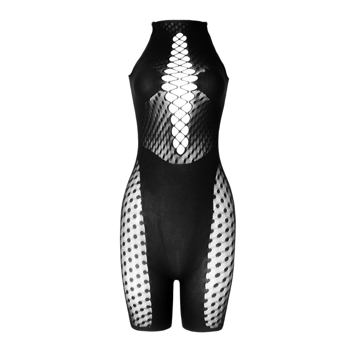 Polka dot sleeveless jumpsuit vest leggings light jazz style sports retro dance