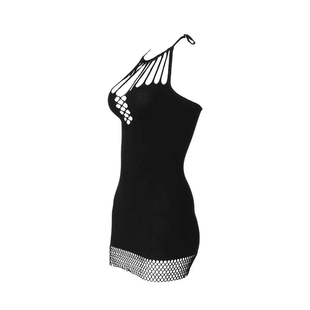 Black No. 4 Lace Halterneck Bodycon Dress