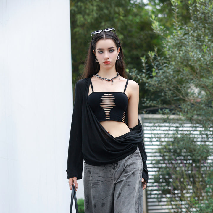 Raschelle Inversion No. 3 Distressed Tank Top, product detail