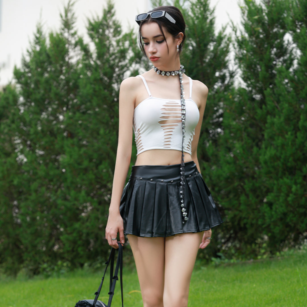 Raschelle Inversion No. 3 Distressed Tank Top, product detail