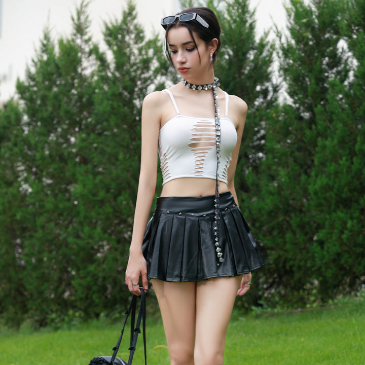 Raschelle Inversion No. 3 Distressed Tank Top, product detail