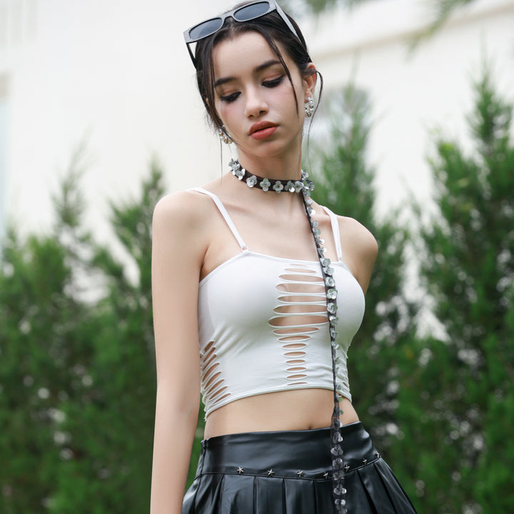 Raschelle Inversion No. 3 Distressed Tank Top, product detail
