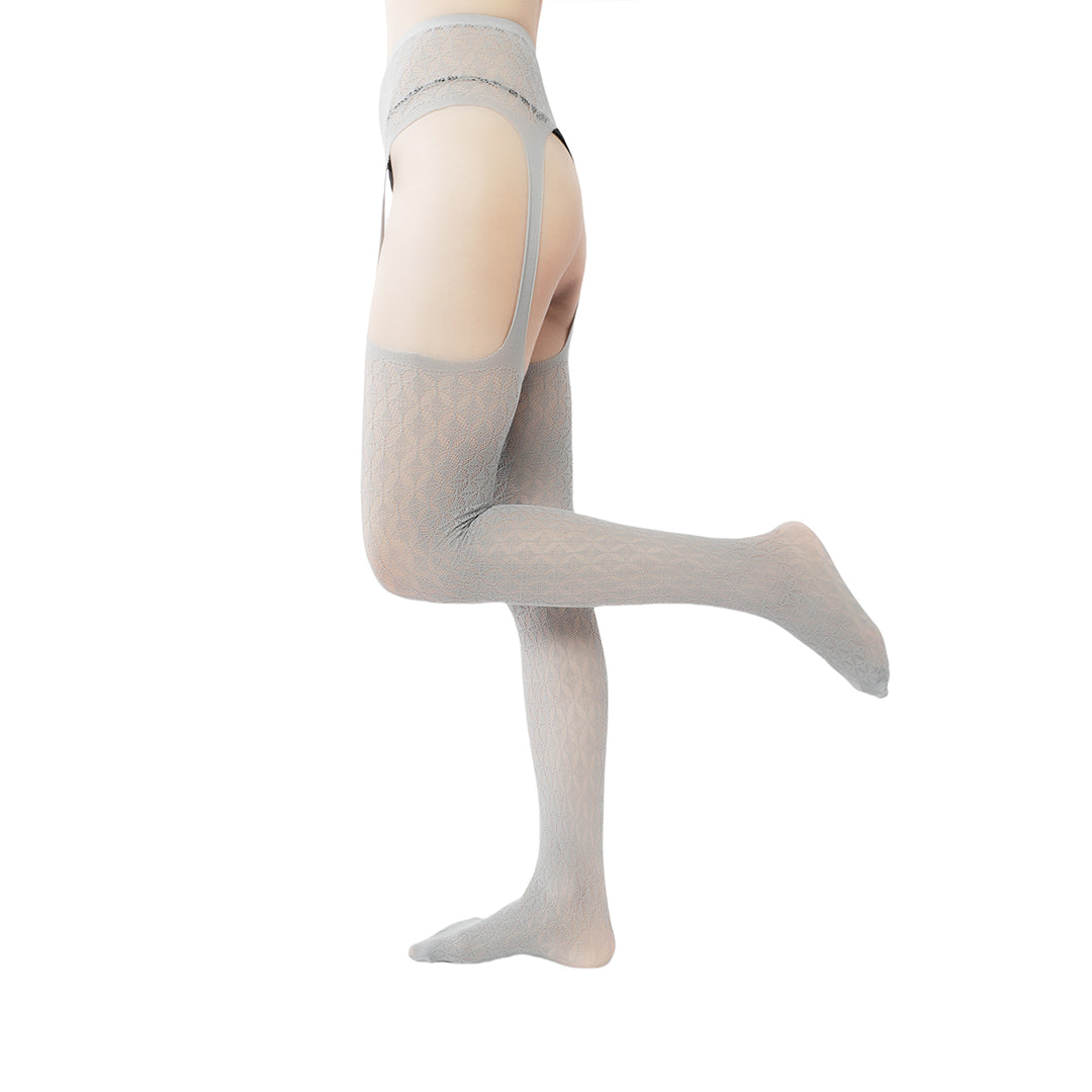 Sensual explosion! "Shine" diamond namesake texture tight elastic garter stockings mesh sexy package