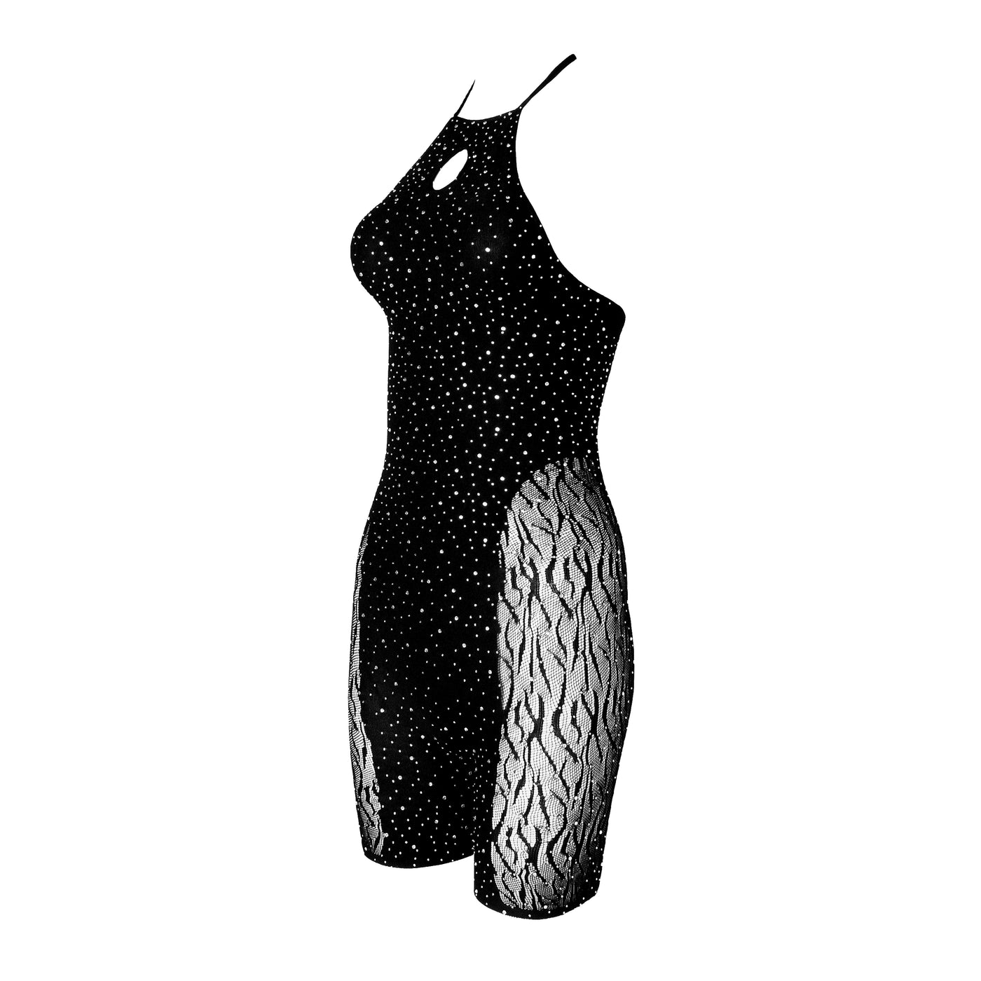 Shiny Rhinestone Halterneck Jumpsuit