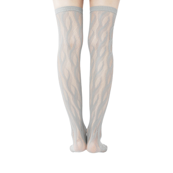 High-end limited edition! "Braid Cable" mesh hollow tights wrapped stockings fishnet stockings fashionable and sexy