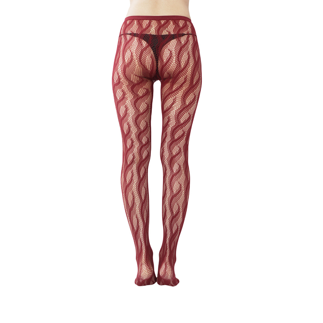 High-end limited edition! "Braid Cable" mesh hollow tights wrapped pantyhose fishnet stockings fashionable and sexy