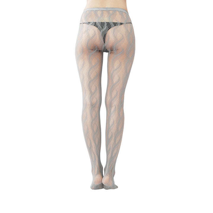 High-end limited edition! "Braid Cable" mesh hollow tights wrapped pantyhose fishnet stockings fashionable and sexy