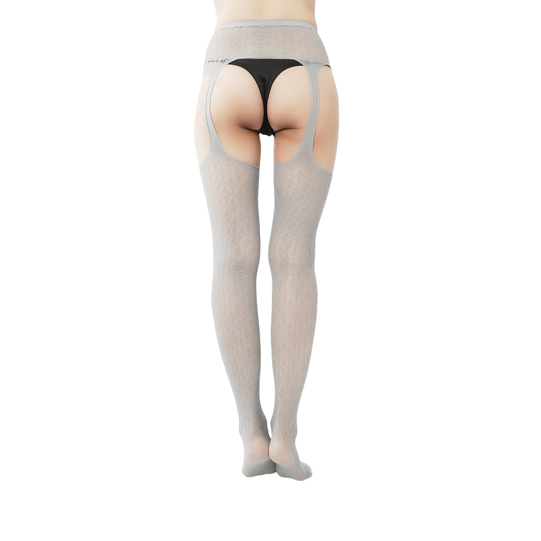 Sensual explosion! "Shine" diamond namesake texture tight elastic garter stockings mesh sexy package