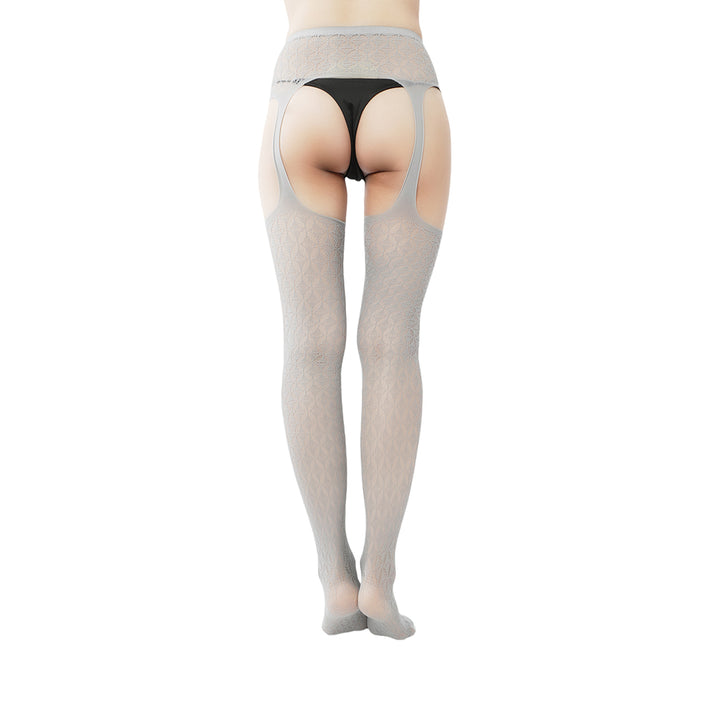 Sensual explosion! "Shine" diamond namesake texture tight elastic garter stockings mesh sexy package
