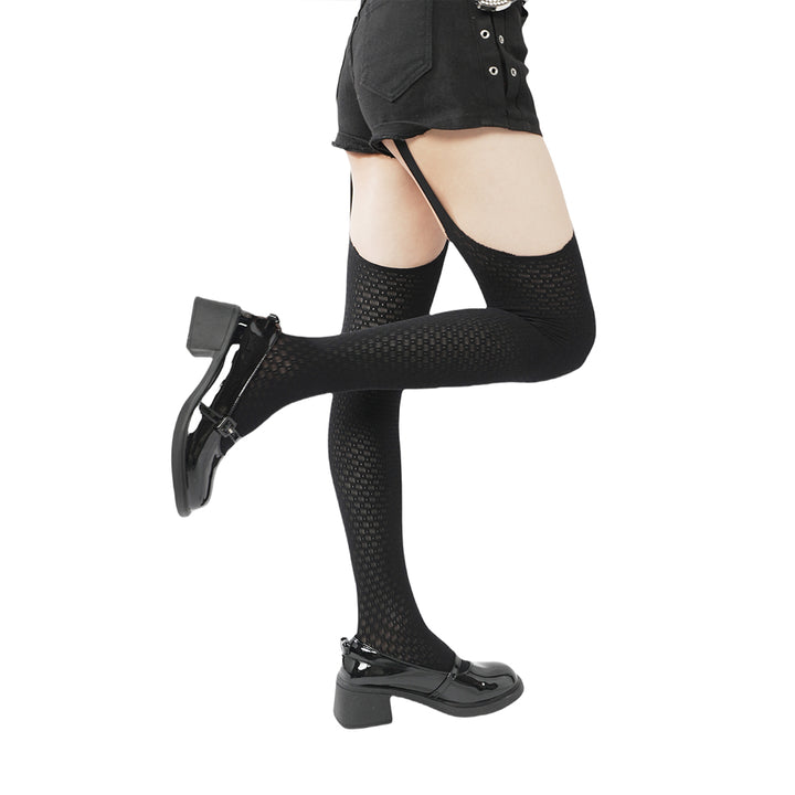 Poison Apple Fishnet Garter Stockings - Snow White Sexy