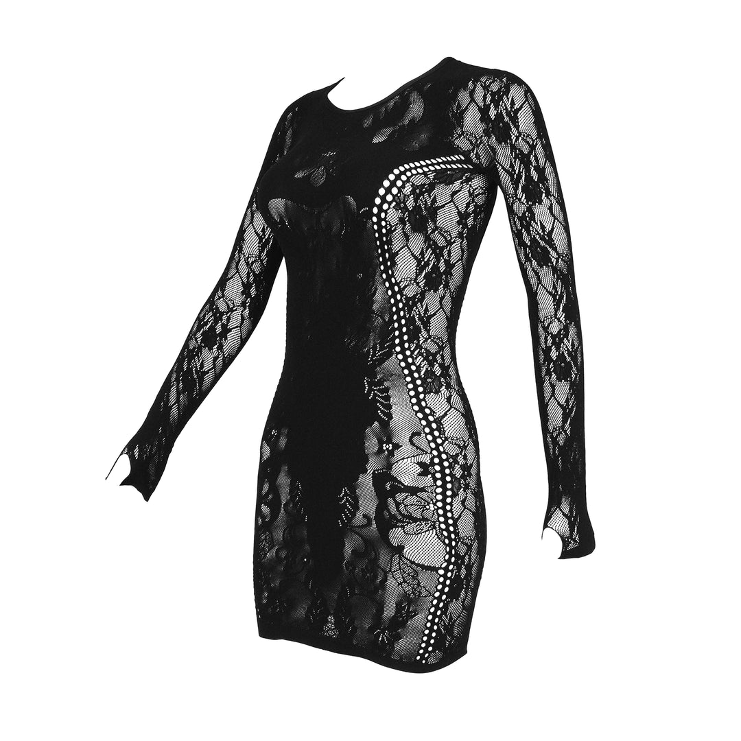 Lace Jacquard Bodycon Dress - Sexy Curves Elegant | Raschelle