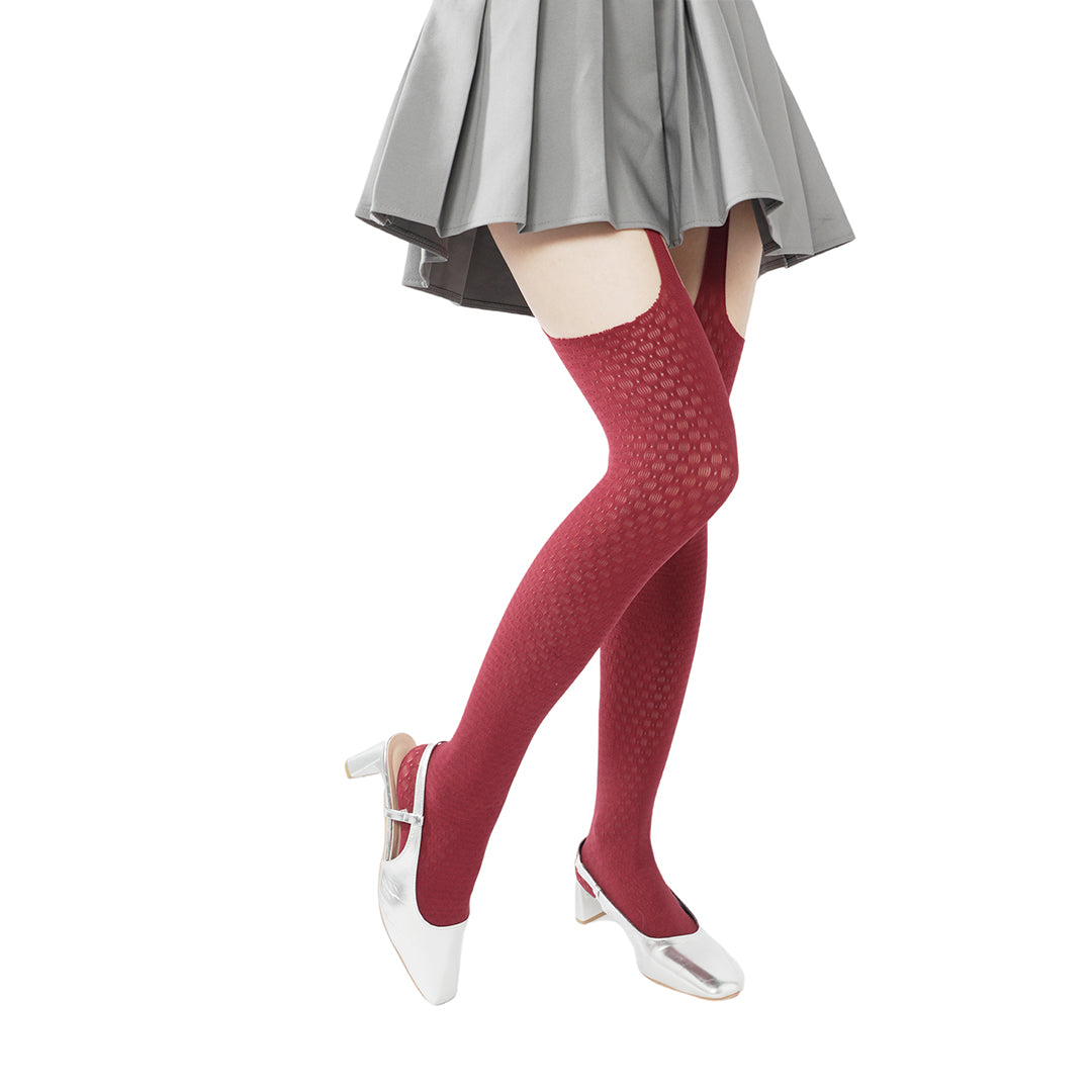 Poison Apple Fishnet Garter Stockings - Snow White Sexy