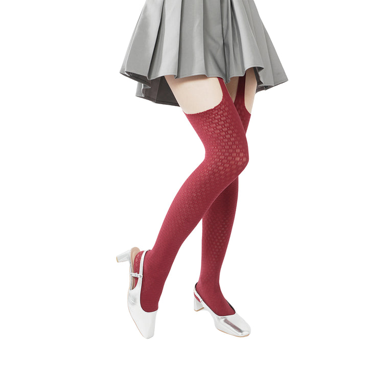 Poison Apple Fishnet Garter Stockings - Snow White Sexy