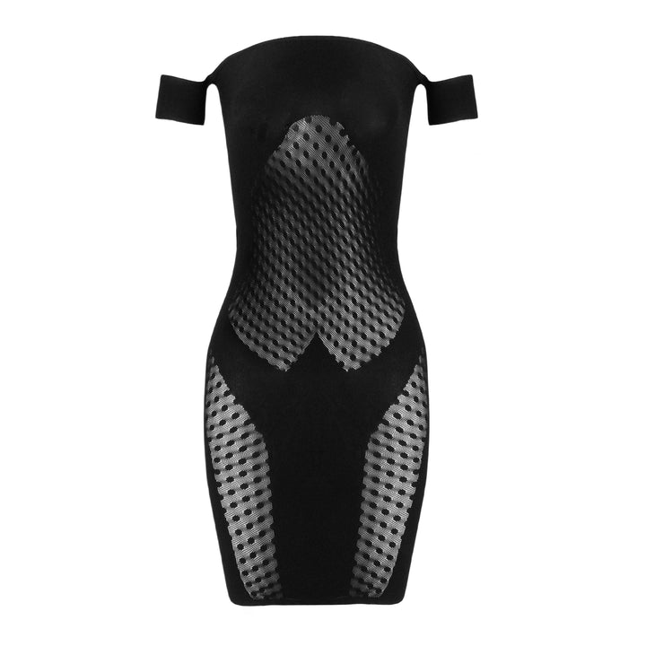 Revenge Little Black Dress Tight Skirt Polka Dot Dress