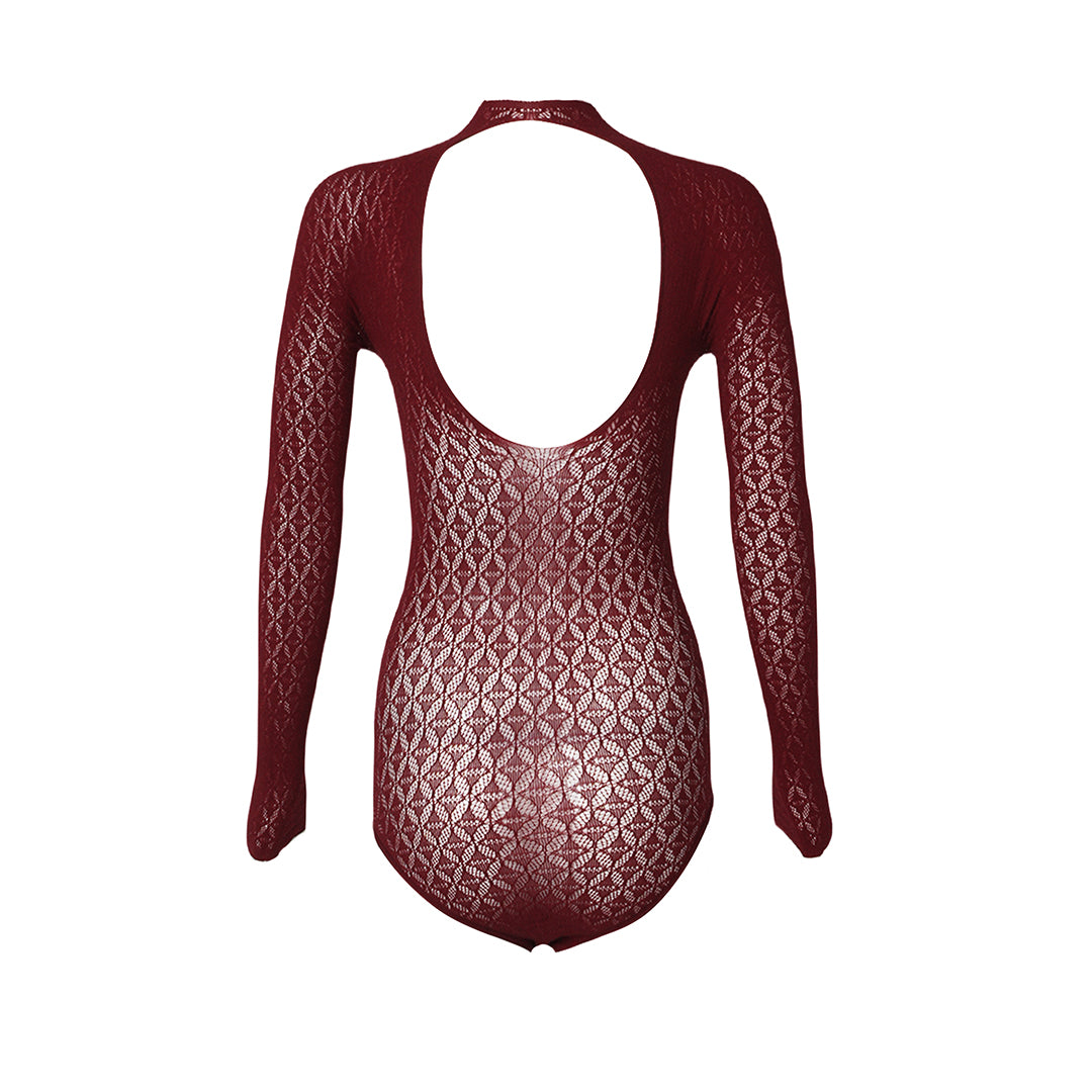 Diamond Mesh Bodysuit - Shine Texture Sexy Tights