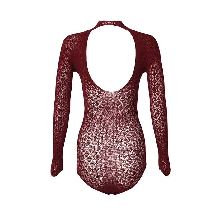 Diamond Mesh Bodysuit - Shine Texture Sexy Tights