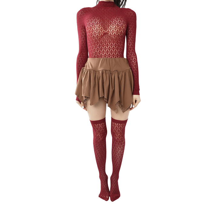 Sensual explosion! "Shine" diamond-named textured tights and elastic stockings with sexy mesh wrap