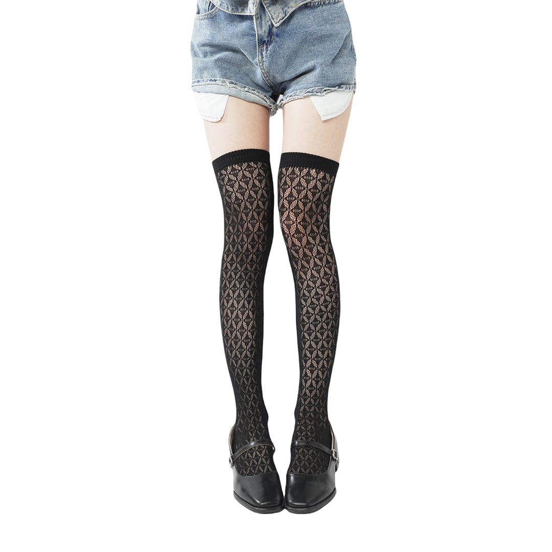 Sensual explosion! "Shine" diamond-named textured tights and elastic stockings with sexy mesh wrap