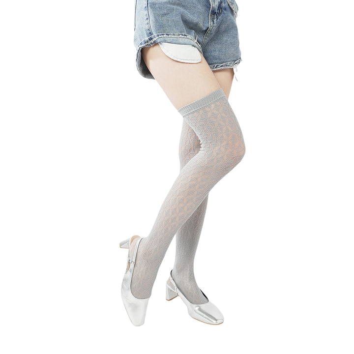 Sensual explosion! "Shine" diamond-named textured tights and elastic stockings with sexy mesh wrap