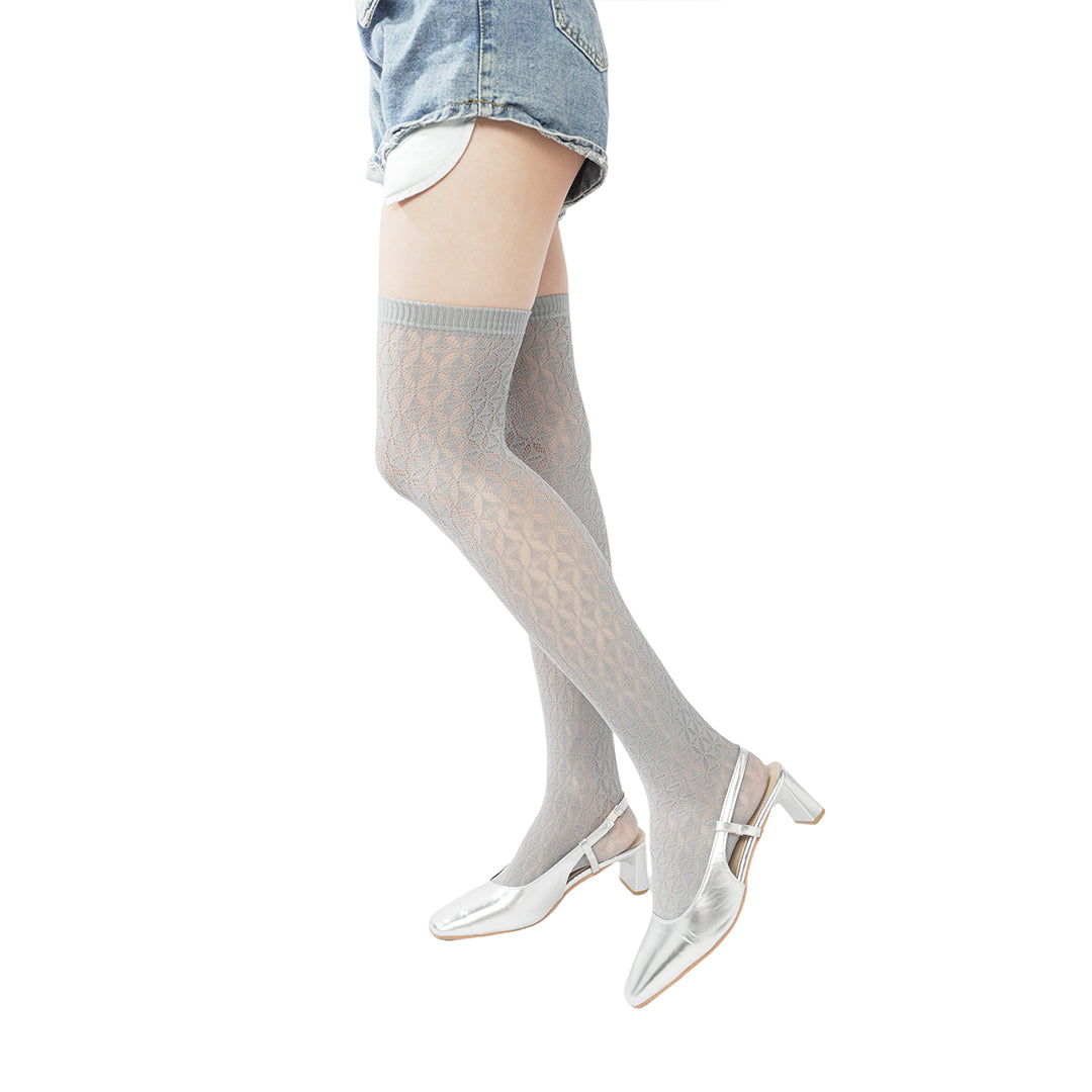 Sensual explosion! "Shine" diamond-named textured tights and elastic stockings with sexy mesh wrap