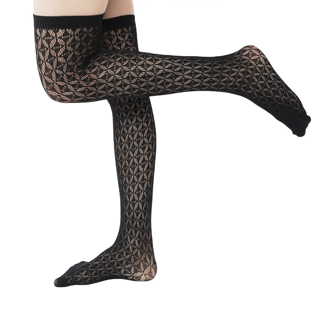 Sensual explosion! "Shine" diamond-named textured tights and elastic stockings with sexy mesh wrap