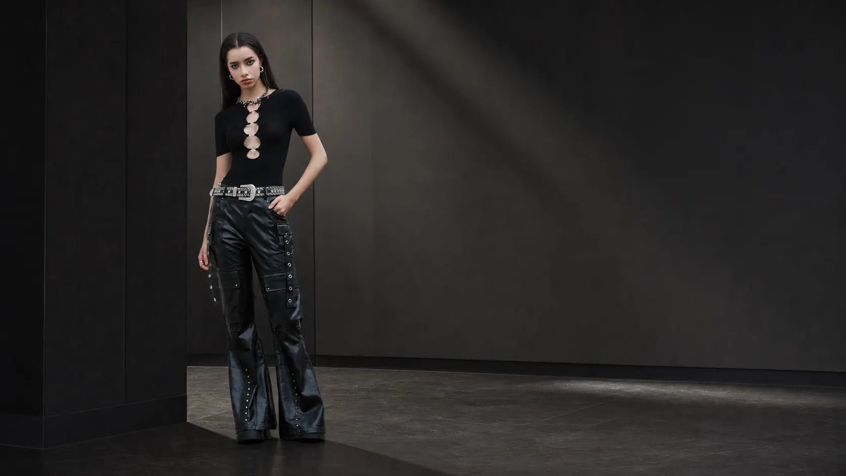 Raschelle after dark black fashion campaign